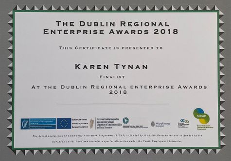 Enterprise Award Nominee at the Dublin Regional Enterprise Awards 2018